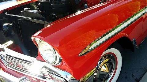 Classic Chevy Driver font side shot Stock Photos