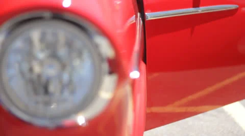 Classic Chevy Headlight Stock Footage 25239715