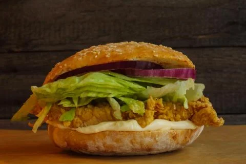 Classic Chicken Burger Stock-Fotos