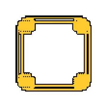 Classic chinese frame border pixel art vector illustration Stock Illustration
