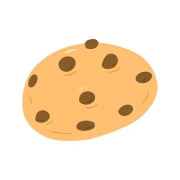 Classic Chocolate Chip Cookie Illustration Stock Illustration