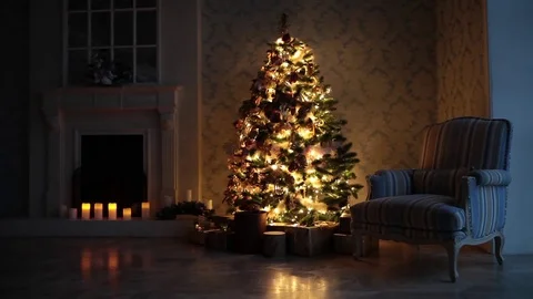 Classic christmas background Stock Footage 80899189