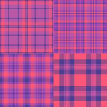 Classic Christmas plaid bundle created for festive decor. The pack supports w Stock Illustration