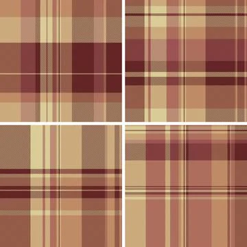 Classic Christmas plaid bundle for multipurpose use. Versatile tartan patte.. Stock Illustration
