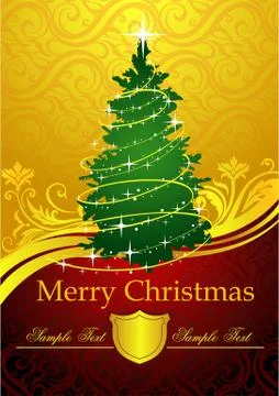 Classic Christmas tree Stock Illustration