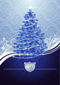 Classic Christmas tree Stock Illustration