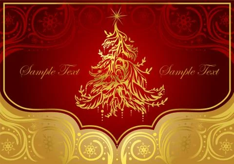 Classic Christmas tree Stock Illustration