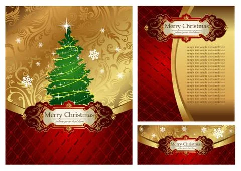 Classic Christmas tree Illustrazione stock