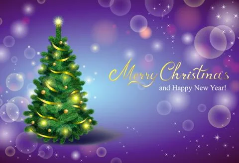 Classic Christmas tree Illustrazione stock