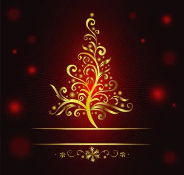 Classic Christmas tree Stock Illustration