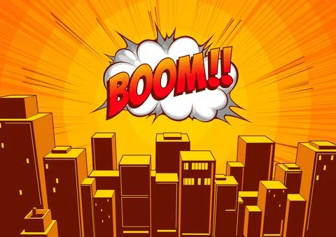 Classic City Comic Stock Illustration