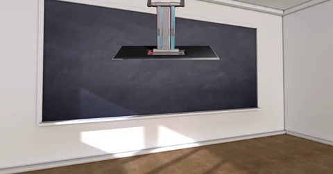 Classic Classroom Virtual Set Background for Green Screens Stock Footage 74566735