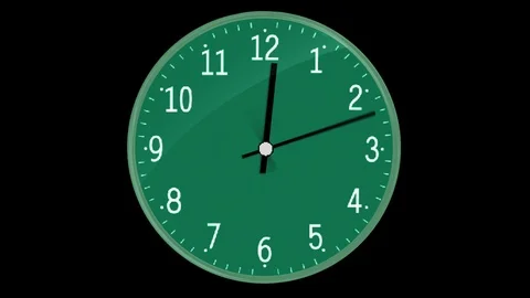 Classic Clock With Digital Screen Passing 12 Hours Stock Footage 86971926