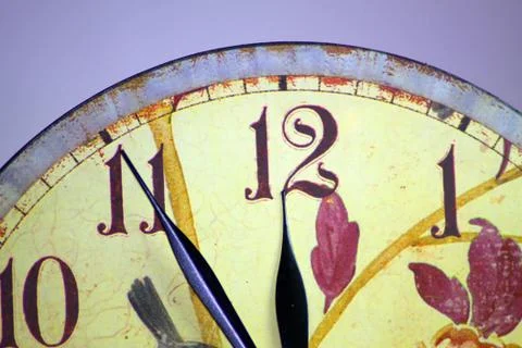 Classic clock with moving pointer Stock Photos