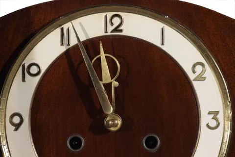 Classic clock with moving pointer Stock Photos
