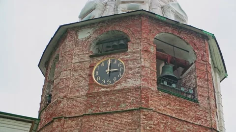 Classic Clock on the renovated Tower Stock Footage 149664077