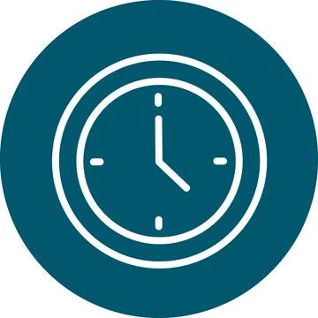 Classic clock time and schedule symbol Illustrazione stock