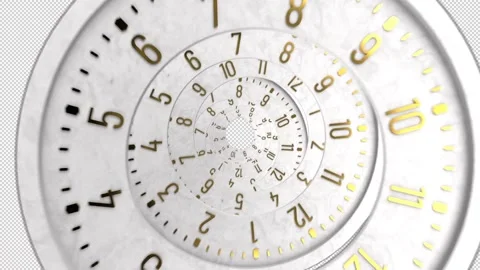 Classic Clock time. Spiral Clock Zoom Motion. Moving time spiral .Time Abstract. Video stock 200801323