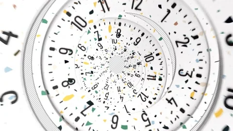 Classic clock time . Spiral Clock Zoom Motion. Moving time spiral .Time  Video stock 220695100
