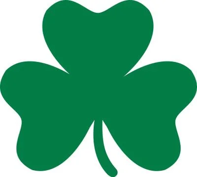 Classic clover with three leaves Illustrazione stock