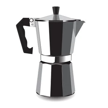Classic coffee machine for espresso. Vector illustration Stock Illustration