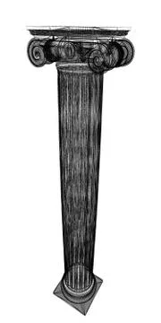Classic column Stock Illustration