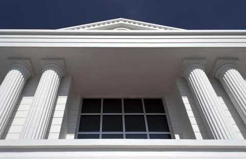 Classic columns and window Stockfoto's
