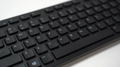 Classic computer keyboard black Stock Footage 281373136