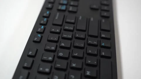 Classic computer keyboard black Stock Footage 281373320