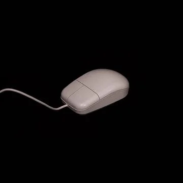 This is a Classic Computer Mouse beautifully displayed on a Black Background for Stock Photos