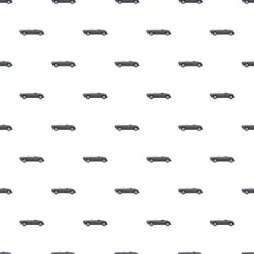 Classic convertible car seamless pattern over white background Stock Illustration