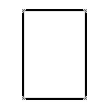 Classic corner ornament rectangle frame vector illustration with vintage st.. 库存插图