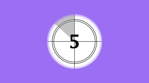Classic countdown animation showing numbers from one to ten against purple .. Vídeo Stock 330409060