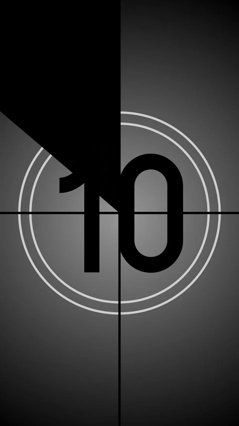 Classic countdown clock with gray background 動画素材 300415066