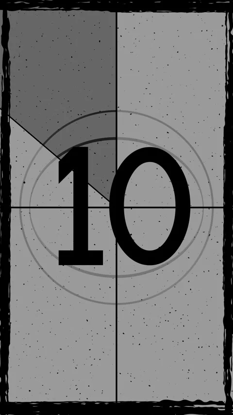 Classic countdown clock with grungy gray background 動画素材 300415773