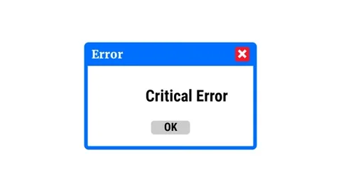 Classic Critical Error Dialog Stock Footage 336062715