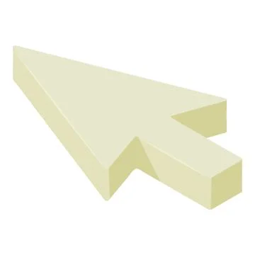 Classic cursor icon, isometric style Stock Illustration