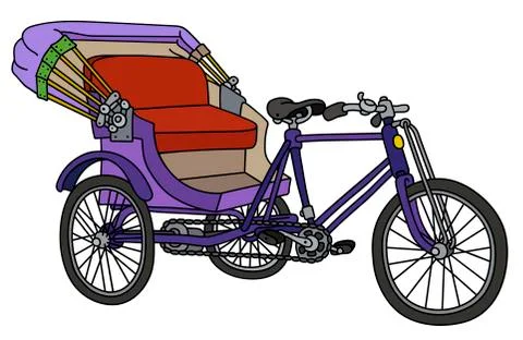Classic cycle rickshaw Stock Illustration