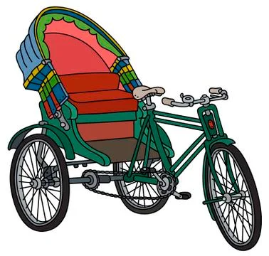 Classic cycle rickshaw Stock Illustration