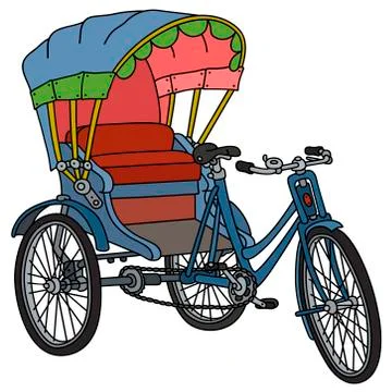 Classic cycle rickshaw Stock Illustration