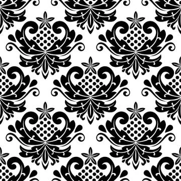 Classic damask seamless pattern Illustrazione stock