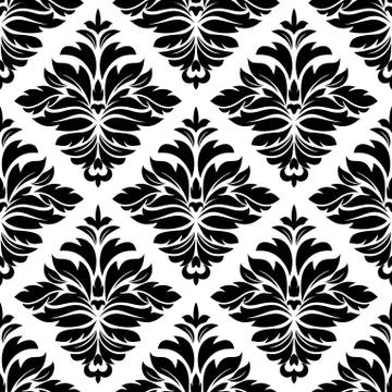 Classic damask seamless pattern Stock Illustration