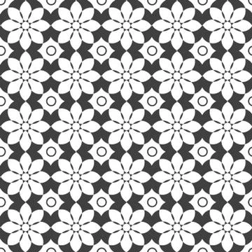 Classic dark and light seamless floral ornament patterns. Endless texture can 스톡 일러스트