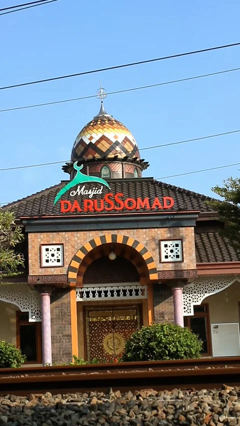 The classic Darussomad mosque building Stock Footage 281132552