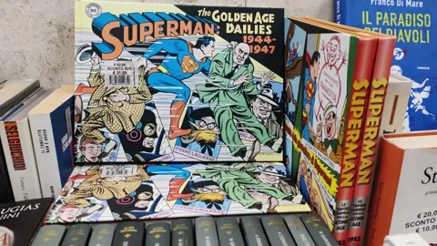 Classic DC Comics book, depicting the fa... | Stock Video | Pond5