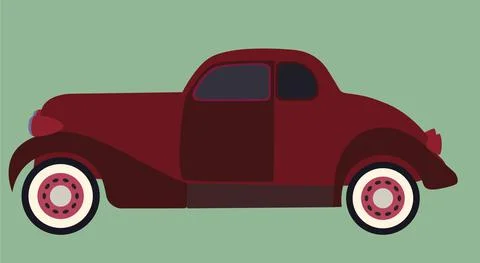 Classic design coupe car vector illustration Stock Illustration