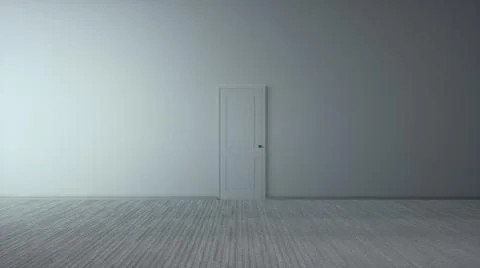 Classic design door, abstract empty white interior background. 3d illustration 스톡 일러스트