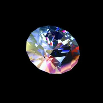 Classic diamond 3D render Stock Illustration