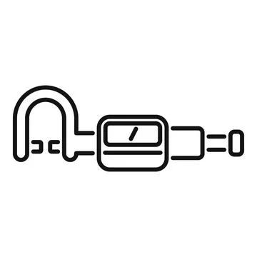 Classic digital micrometer icon outline vector. Scale meter object Stock Illustration
