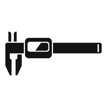 Classic digital micrometer icon simple vector. Scale meter object Stock Illustration